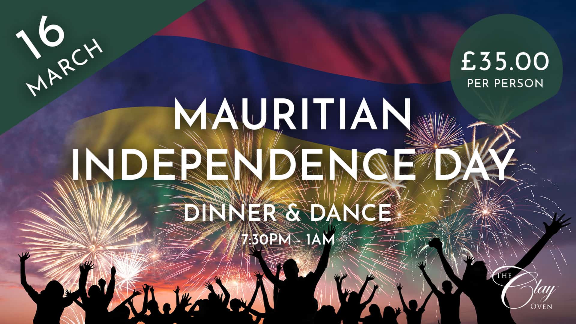 Mauritian Independence Day celebration with a dinner & dance.